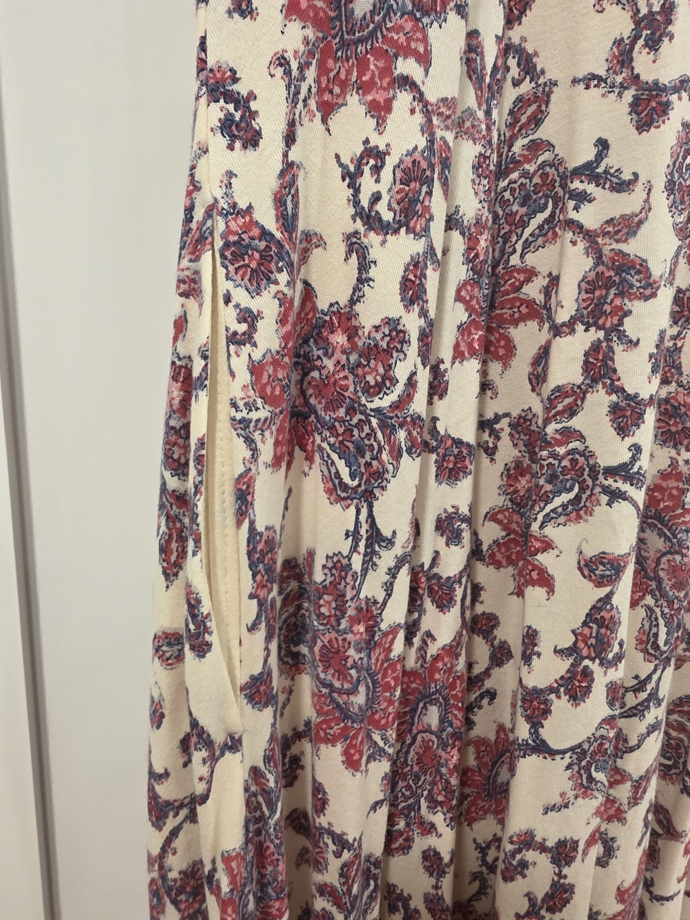 Chaps Sleeveless Cream Floral Maxi Dress - Picture 4 of 4